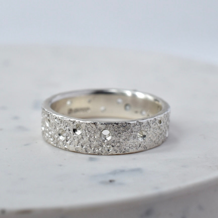 Textured Silver Ring