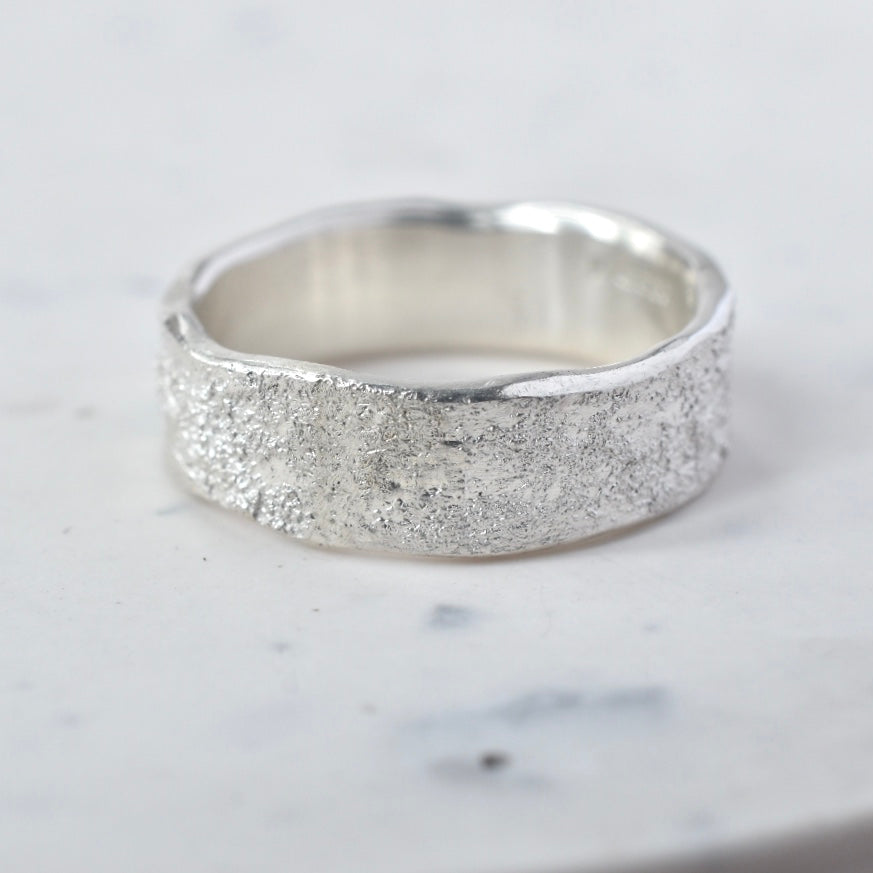 Textured Silver Ring