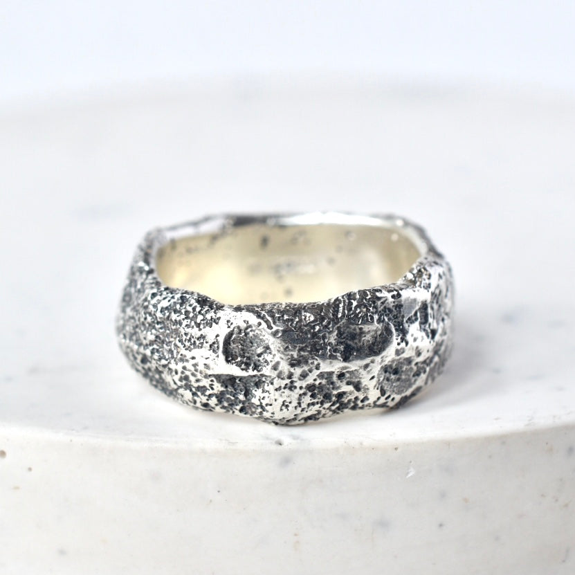 Chunky Sandcast Silver Ring