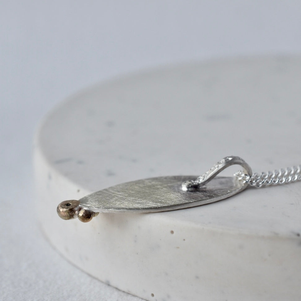Silver Leaf Pendant - Paisley Pins