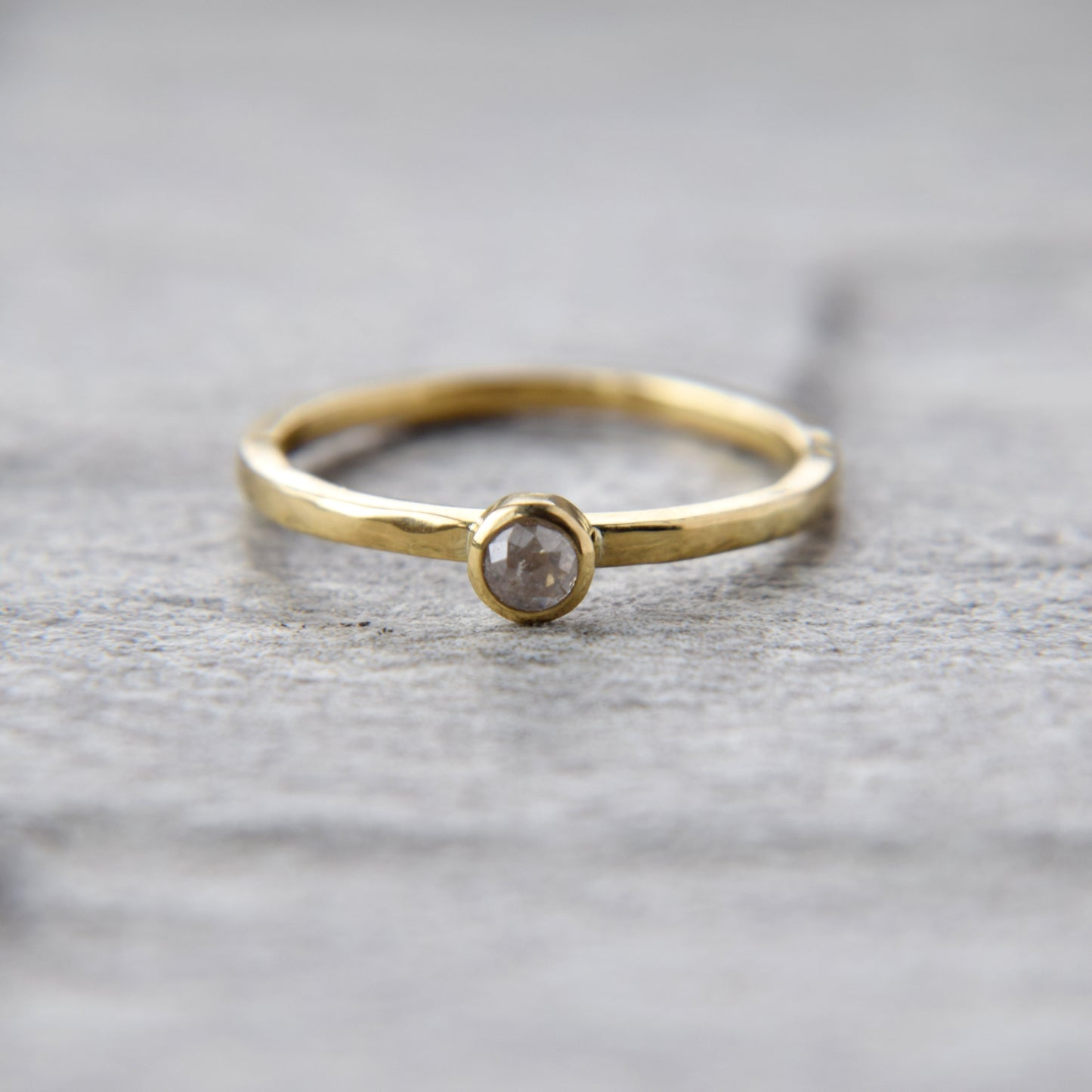 18ct Gold Ring with Rose Cut Diamond