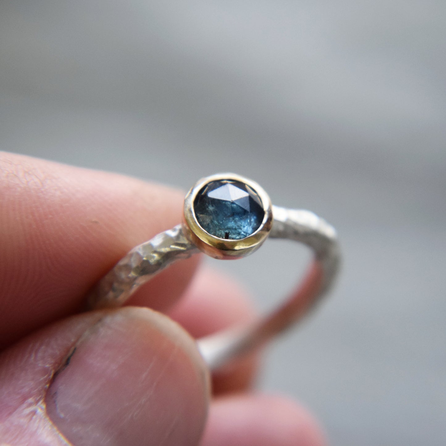 Rose Cut Sapphire Ring