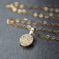 9ct Gold Textured Pebble Pendant - Paisley Pins