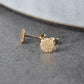 9ct Gold Textured Studs - Paisley Pins