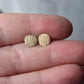 9ct Gold Textured Studs - Paisley Pins