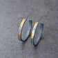 Lichen 25mm Hoop Stud Earrings - Paisley Pins