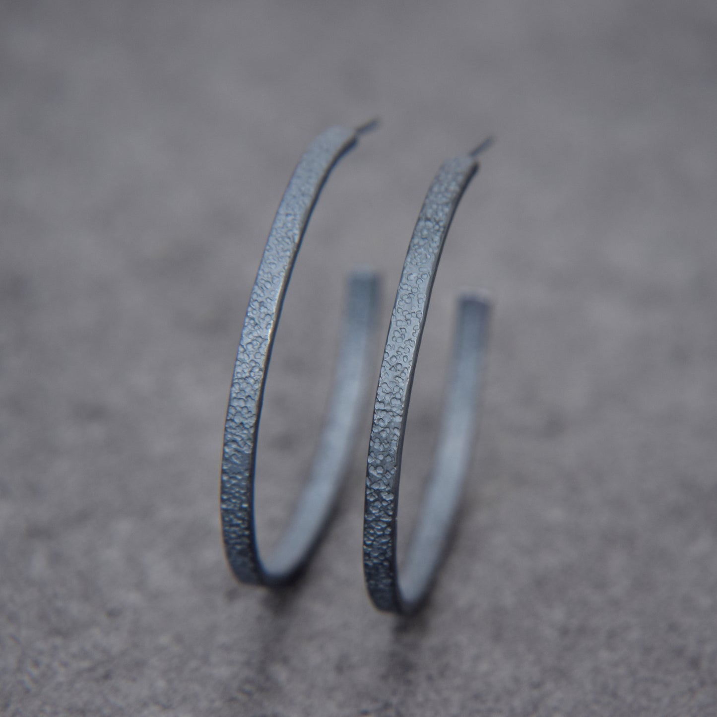 Lichen 40mm Hoop Stud Earrings - Paisley Pins