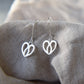 Paisley Heart Drop Earrings - Paisley Pins