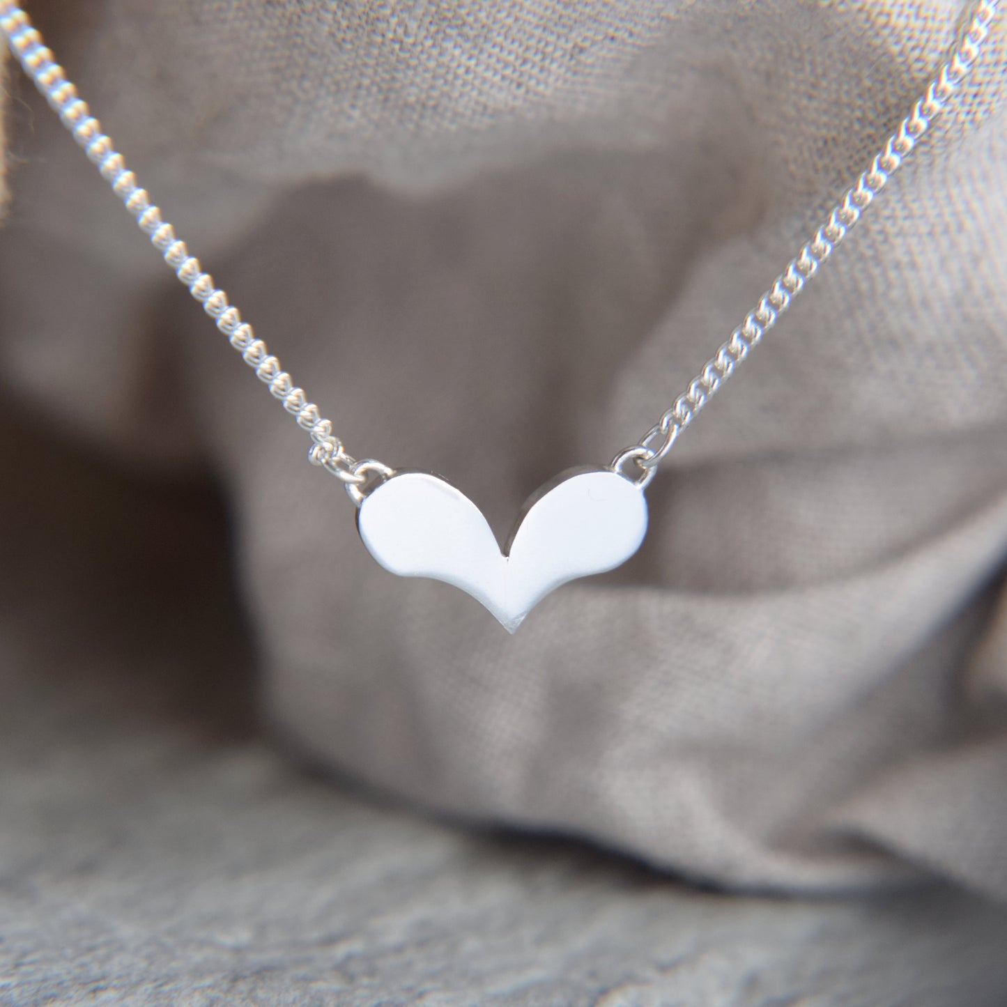 Solid Wide Heart Pendant
