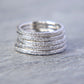 Silver Lichen Stacking Ring