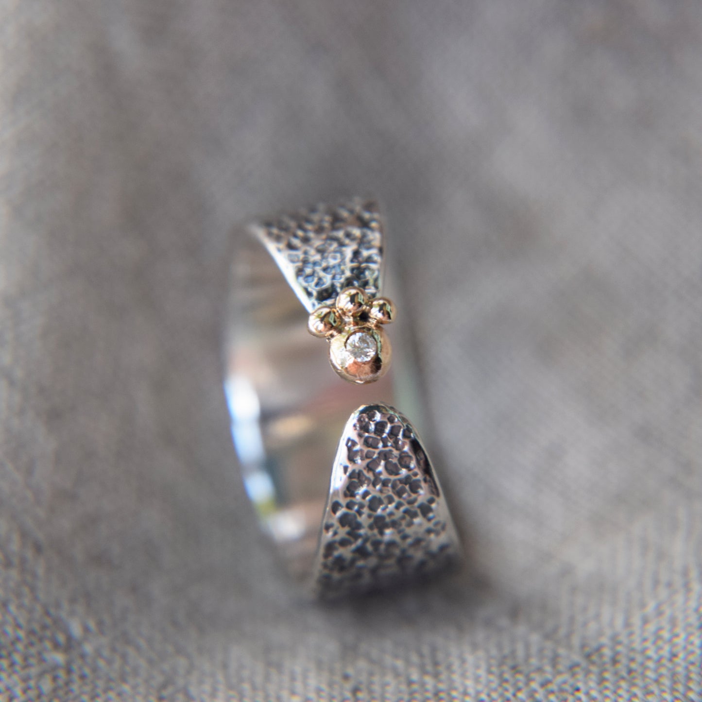 Moissanite Gold/Silver Ring - Paisley Pins