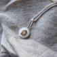 Moissanite silver & gold pendant